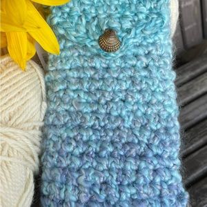 Hand crocheted smart phone &/or eyeglass case. 100% acrylic.
